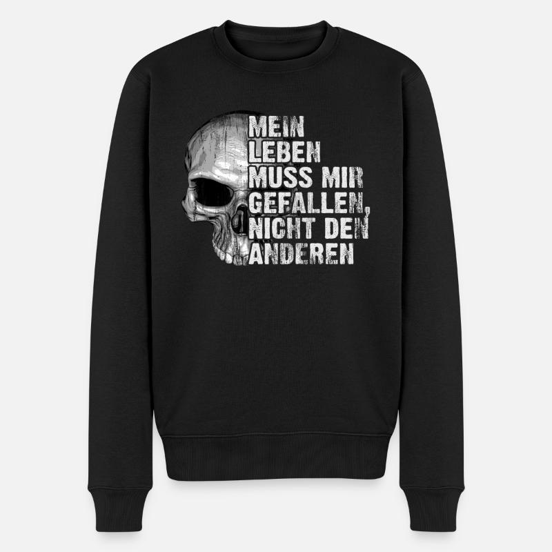 Nicht gesellschaftsfähig - Männer Premium Bio Pullover - Schwarz