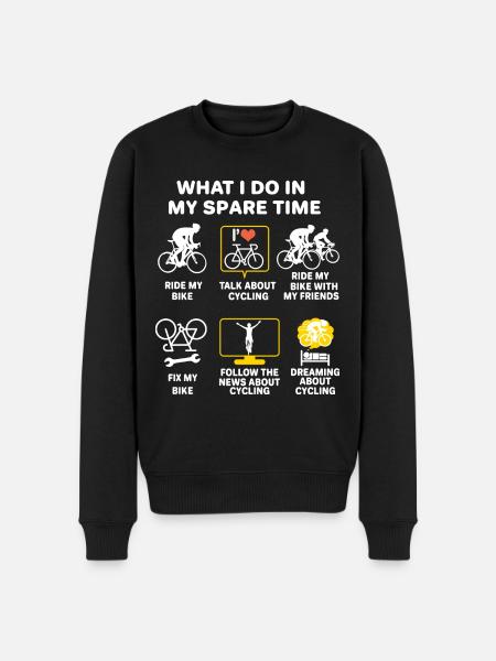Cyclist cycling passion cycling humour gift - Men's Premium Organic Jumper - black