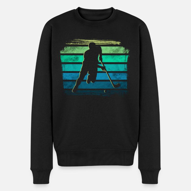 Unihockey - Männer Premium Bio Pullover - Schwarz