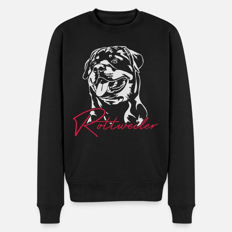ROTTWEILER Hundesport Wilsigns Hunde - Männer Premium Bio Pullover - Schwarz