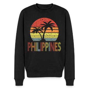 Philippines. - Men's Premium Organic Jumper - black - Front - Nico (187cm)