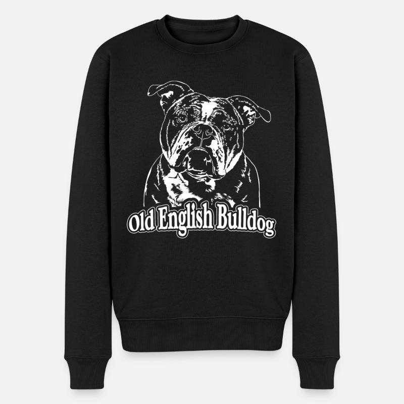 OEB OLD ENGLISH BULLDOG Hundeportrait Wilsigns - Männer Premium Bio Pullover - Schwarz