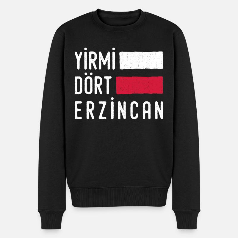 Erzincan 24 Türkei Turkiye Geschenk Urlaub TR Türk - Männer Premium Bio Pullover - Schwarz