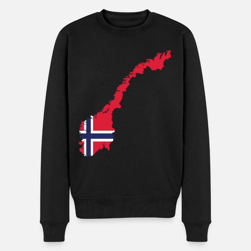Norwegen Norweger Skandinavien - Männer Premium Bio Pullover - Schwarz