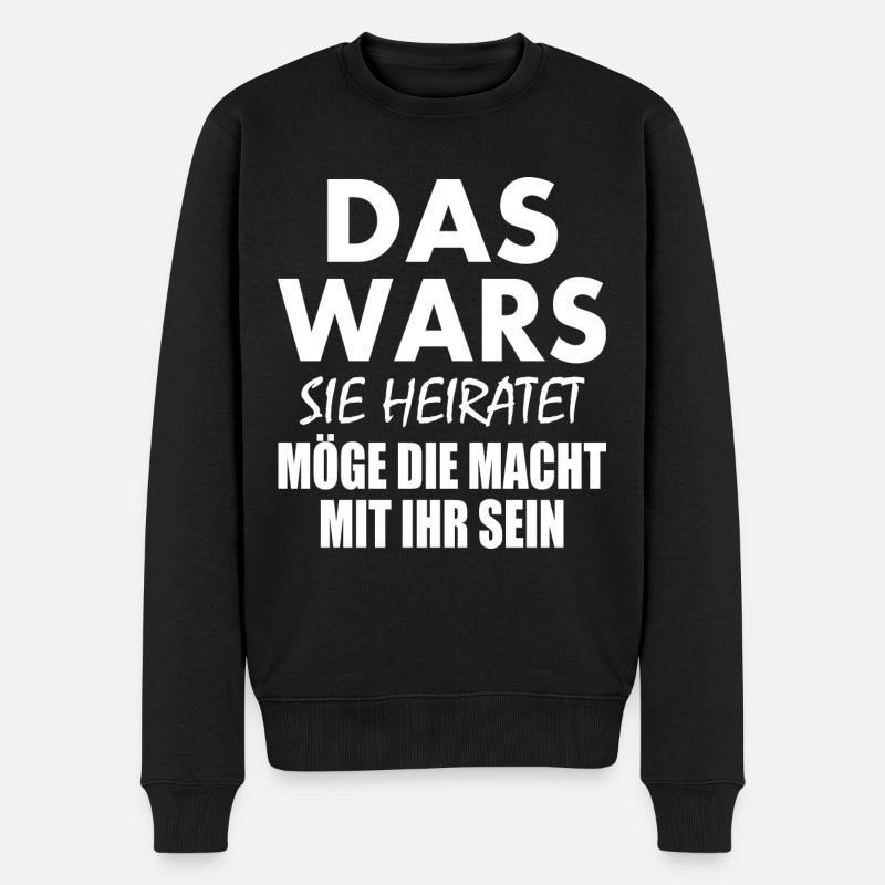 Das wars - Männer Premium Bio Pullover - Schwarz