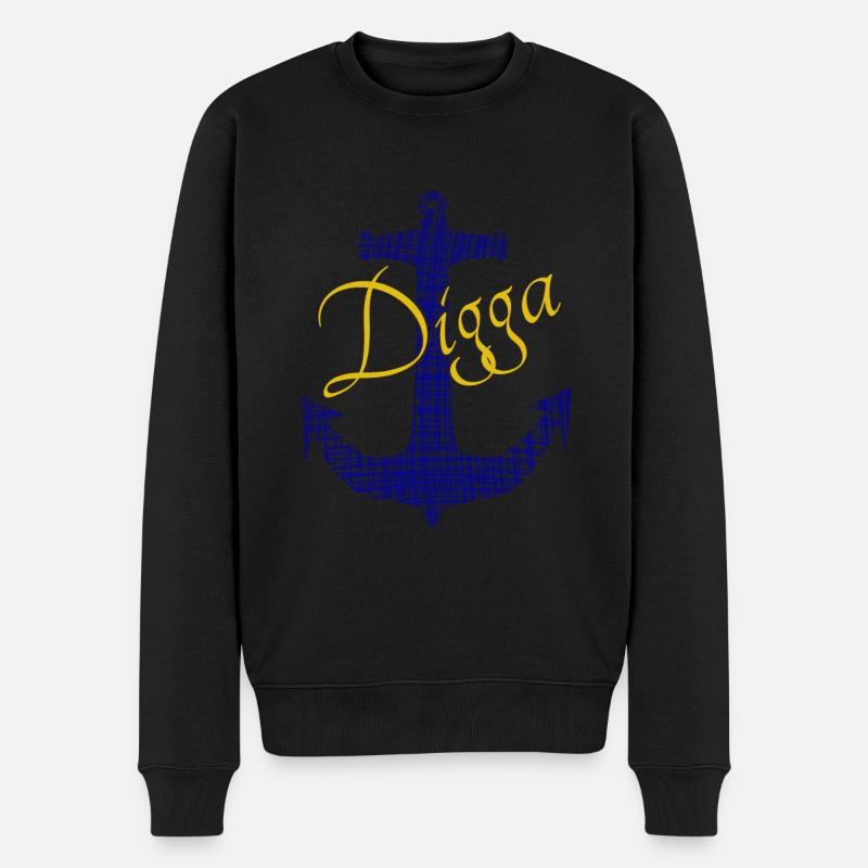 Anker Digga - Männer Premium Bio Pullover - Schwarz