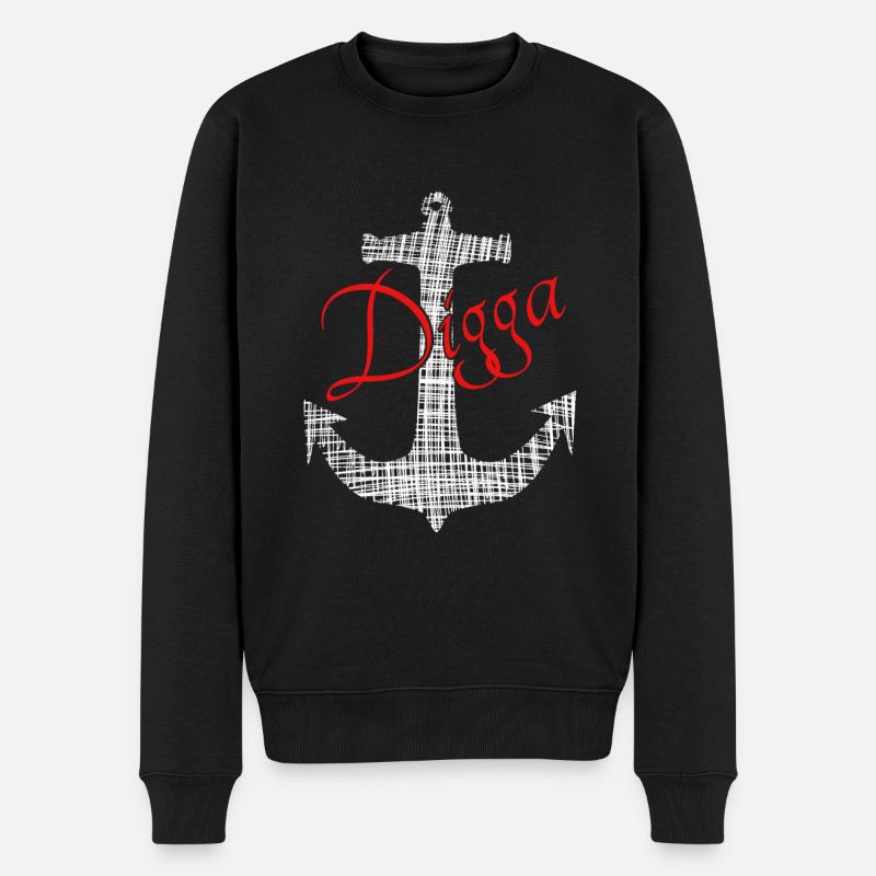 Anker Digga - Männer Premium Bio Pullover - Schwarz