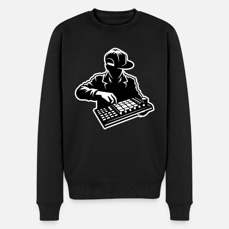 Hip Hop Beatmaker (Schlaganfall) - Männer Premium Bio Pullover - Schwarz