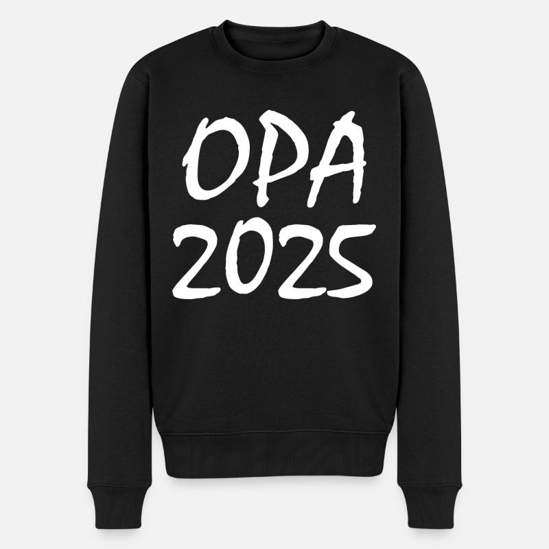 Opa 2025 - Männer Premium Bio Pullover - Schwarz