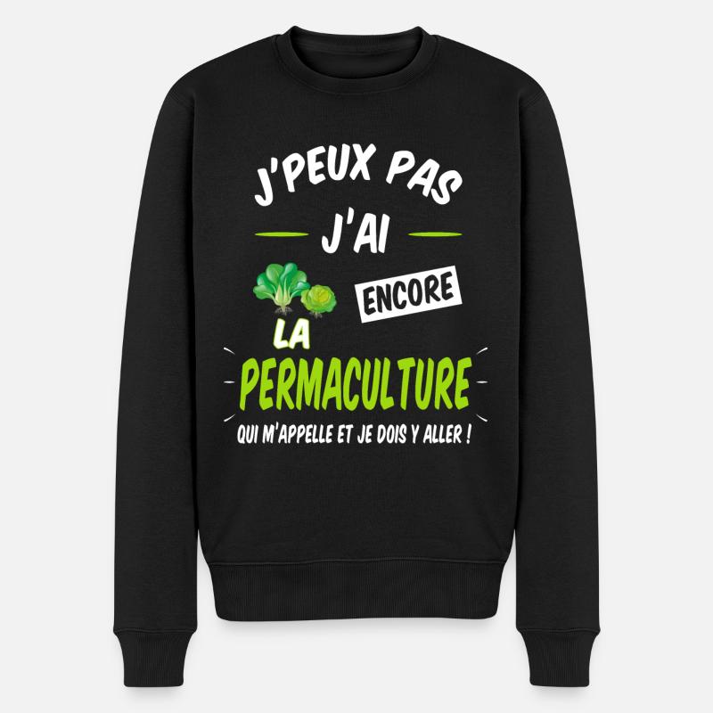 permaculture - Pull Premium bio Homme - noir