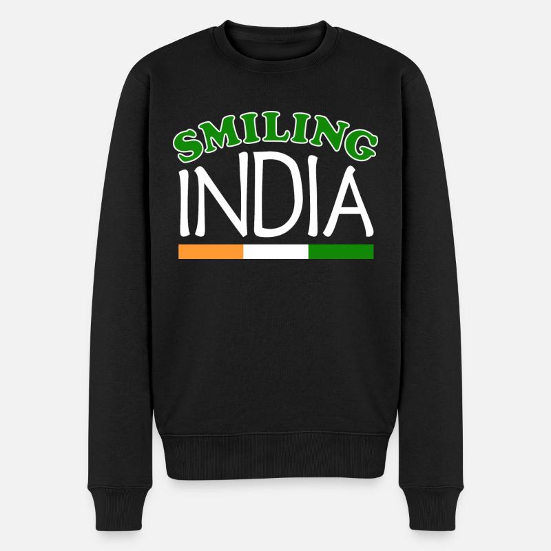 Smiling India - Pull Premium bio Homme - noir