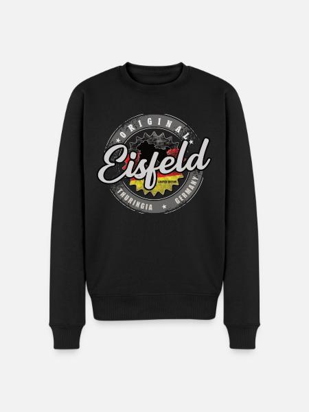 Original Germany Thüringen Eisfeld - Männer Premium Bio Pullover - Schwarz