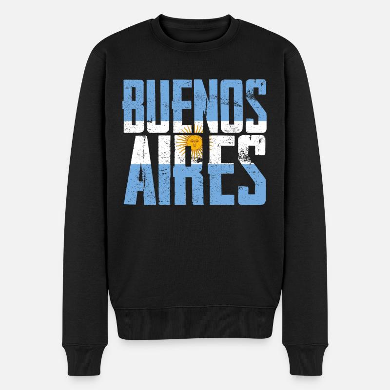 Buenos Aires Argentinien - Männer Premium Bio Pullover - Schwarz