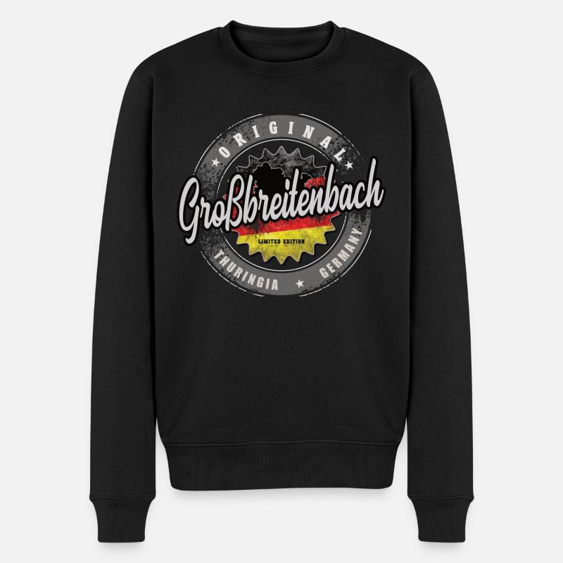 Original Germany Thüringen Großbreitenbach - Männer Premium Bio Pullover - Schwarz