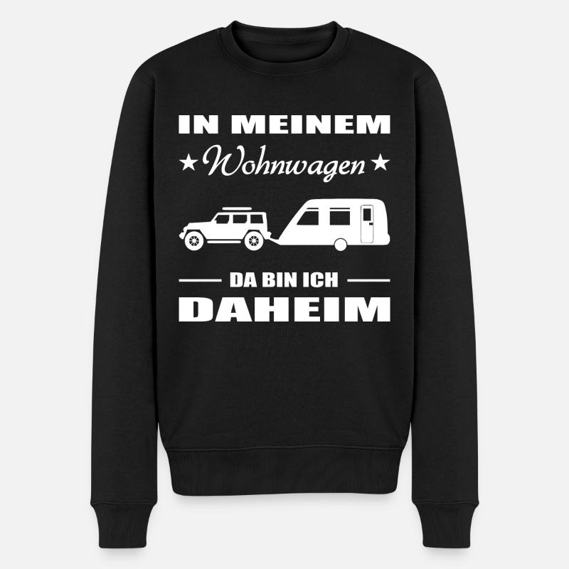 Camping - Männer Premium Bio Pullover - Schwarz