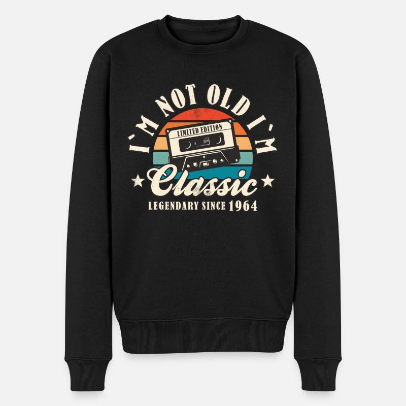 60. Geburtstag "I´m not old I´m Classic" Geschenk - Männer Premium Bio Pullover - Schwarz