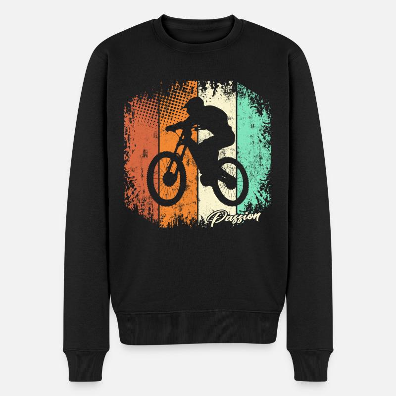 Fahrrad MTB Mountainbike Downhill Mountainbiker - Männer Premium Bio Pullover - Schwarz