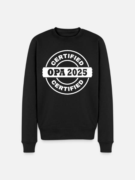 opa 2025 - Männer Premium Bio Pullover - Schwarz