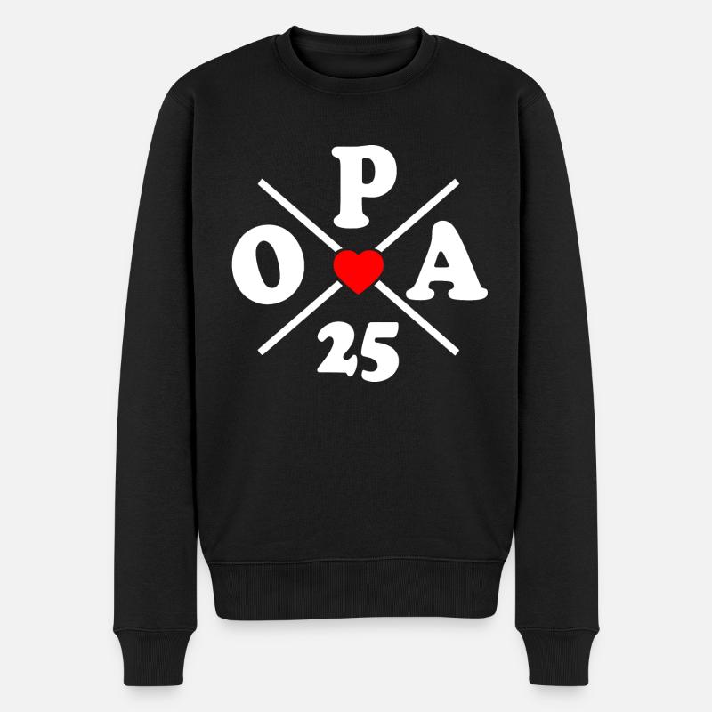 Opa 2025 - Männer Premium Bio Pullover - Schwarz