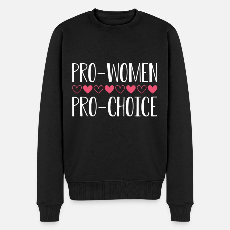 Pro Frauen Pro Choice - Männer Premium Bio Pullover - Schwarz