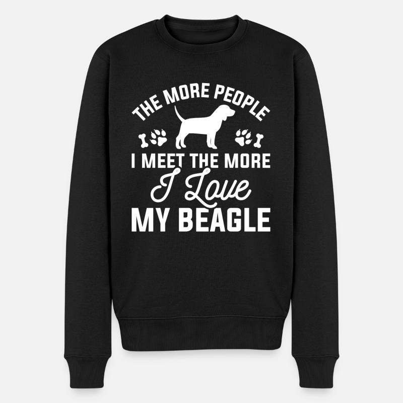 J’aime mon Beagle - Pull Premium bio Homme - noir
