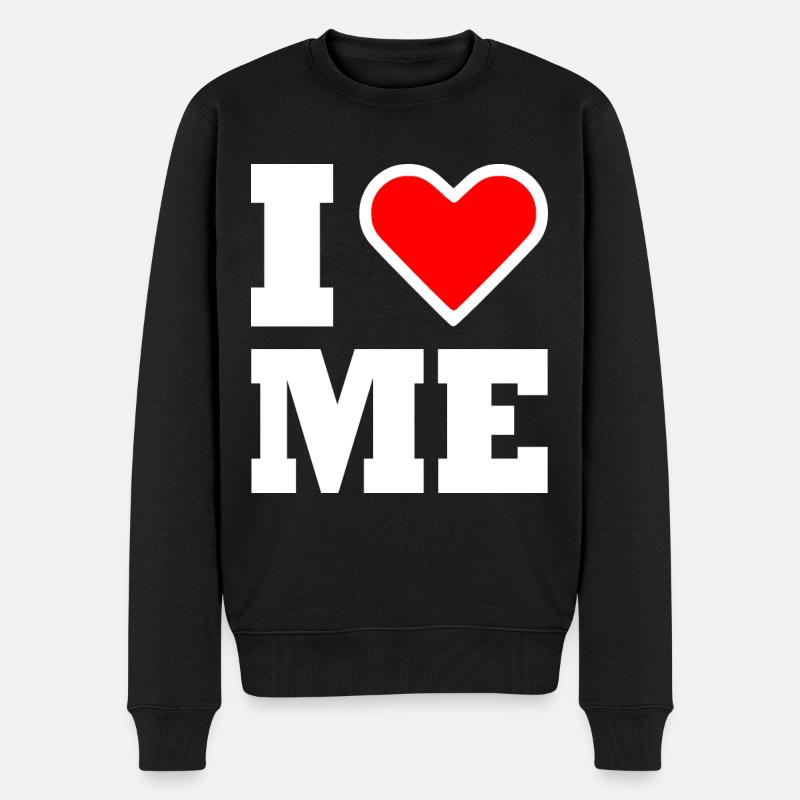 I love me - Pull Premium bio Homme - noir