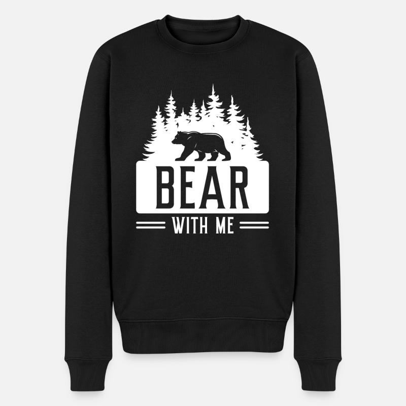 Hab Geduld mit mir - Männer Premium Bio Pullover - Schwarz