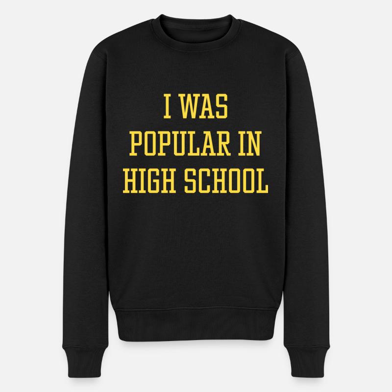 J’étais populaire au lycée - Pull Premium bio Homme - noir