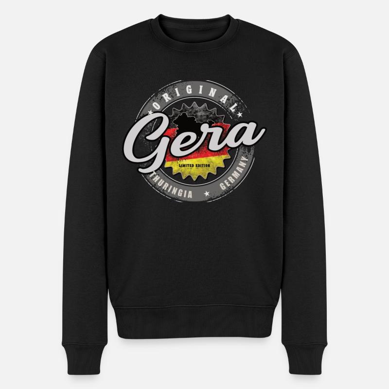 Original Germany Thuringia Gera - Men's Premium Organic Jumper - black