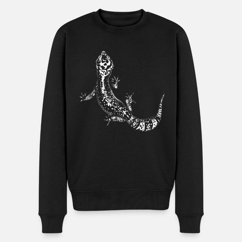 Gecko / Gecko léopard - Pull Premium bio Homme - noir