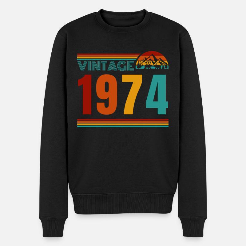 MILLÉSIME 1974 - Pull Premium bio Homme - noir