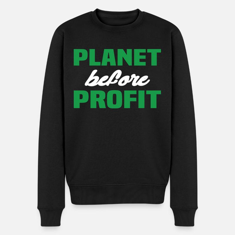 La planète avant le profit - Pull Premium bio Homme - noir