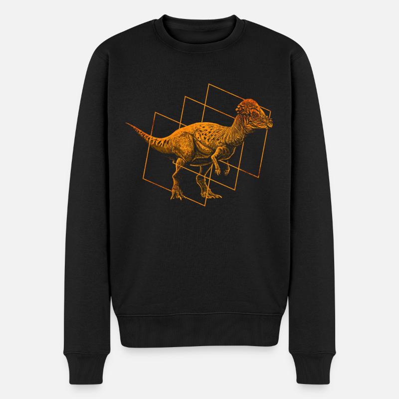 Pachycephalosaurus Dinosaurier - Männer Premium Bio Pullover - Schwarz