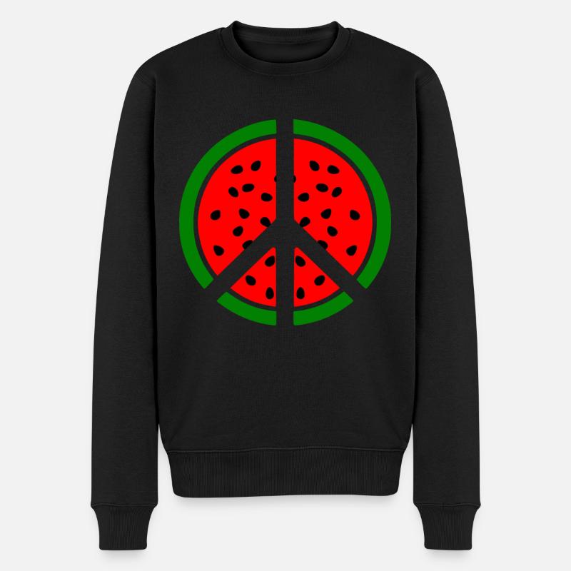 Symbole de paix pastèque - Pull Premium bio Homme - noir