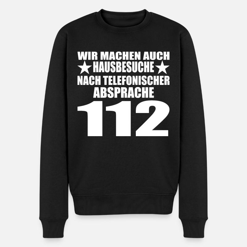 Feuerwehr - Männer Premium Bio Pullover - Schwarz