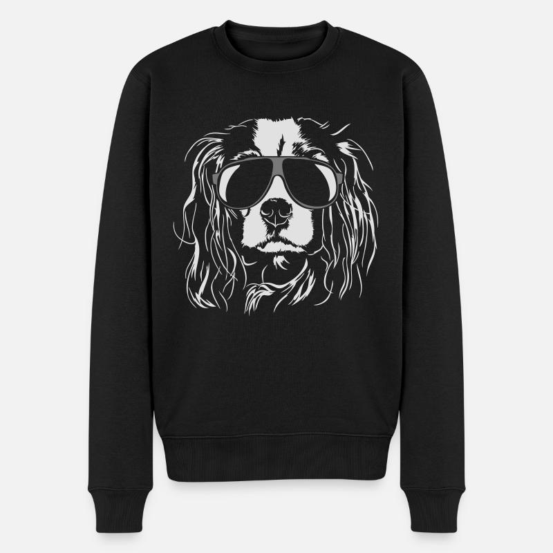frais Cavalier King Charles Spaniel - Pull Premium bio Homme - noir