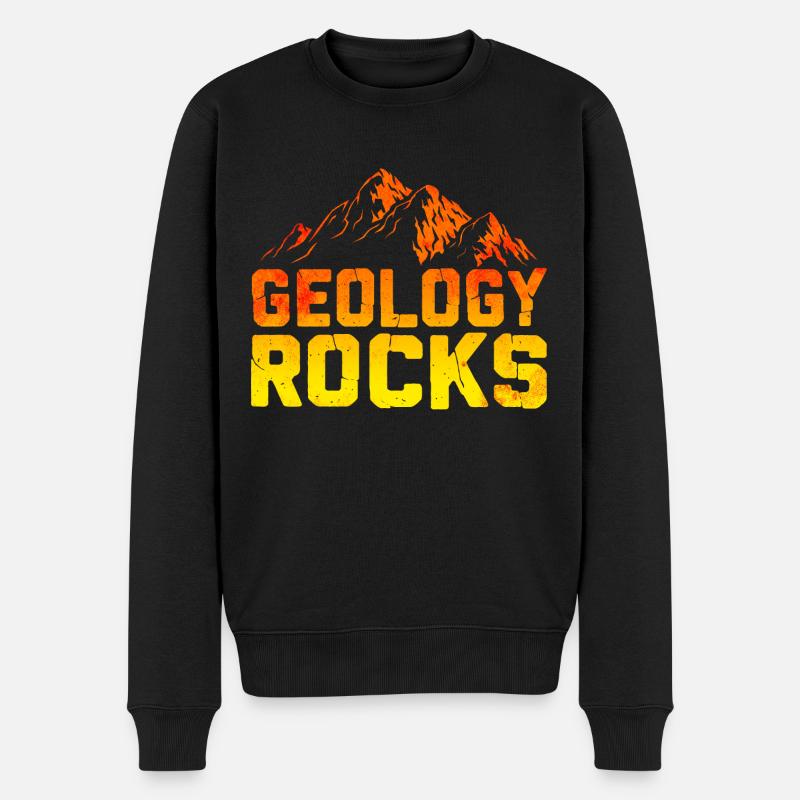 Geologie rockt - Männer Premium Bio Pullover - Schwarz