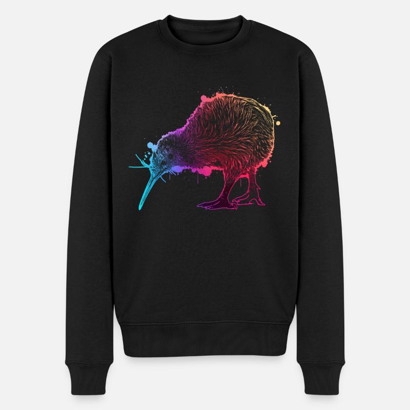 Kiwi Oiseau Nouvelle-Zélande - Pull Premium bio Homme - noir