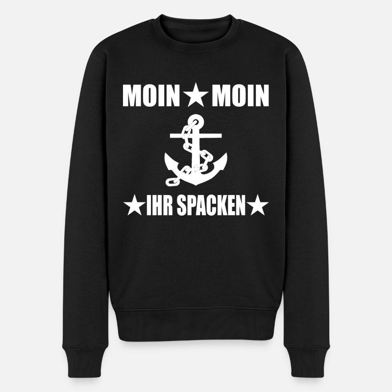 Moin - Männer Premium Bio Pullover - Schwarz