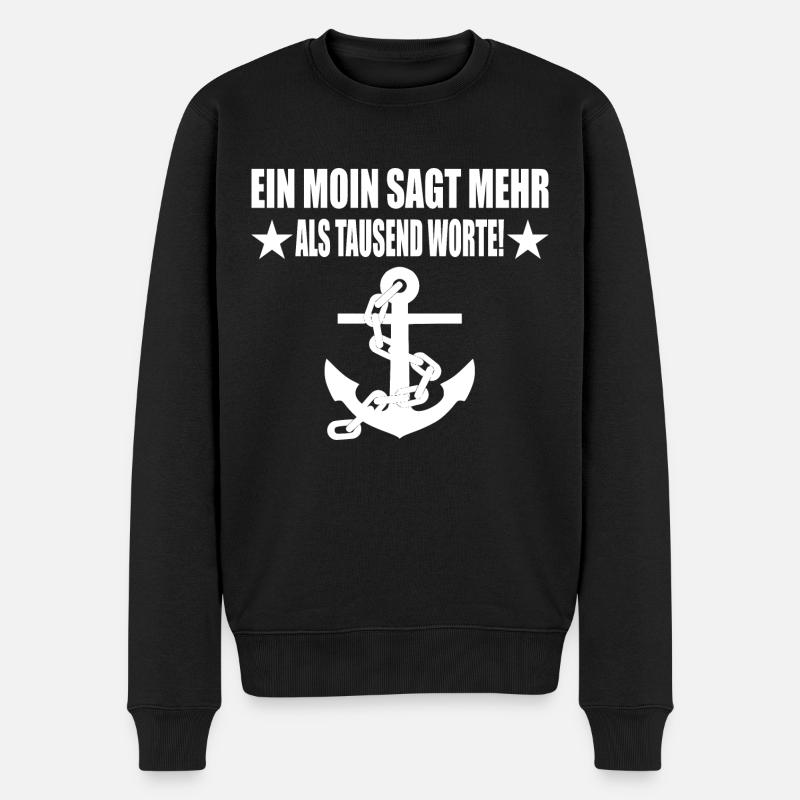 Moin - Männer Premium Bio Pullover - Schwarz