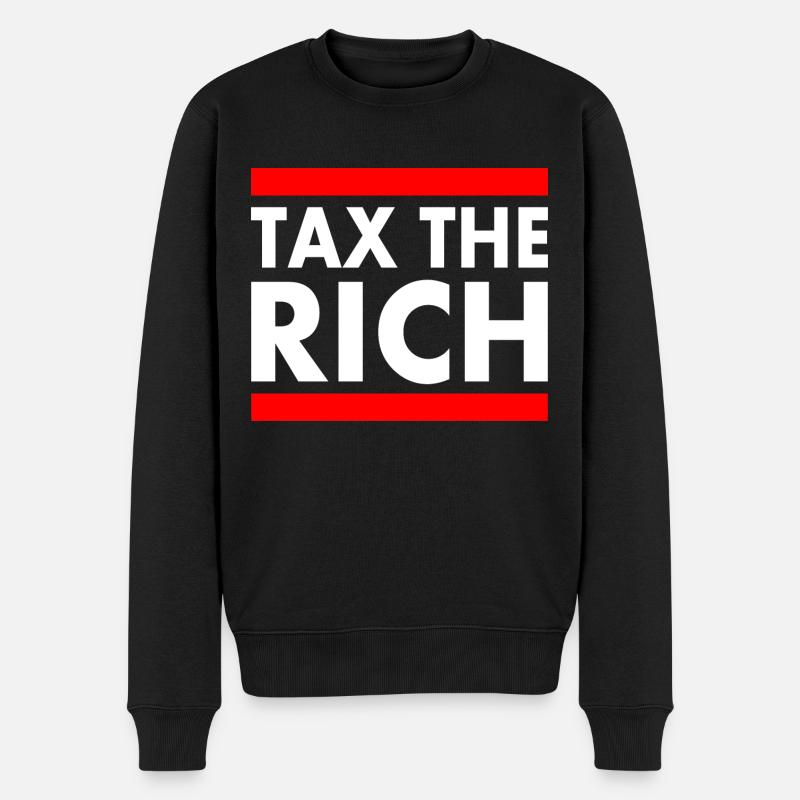 Tax the rich - Männer Premium Bio Pullover - Schwarz