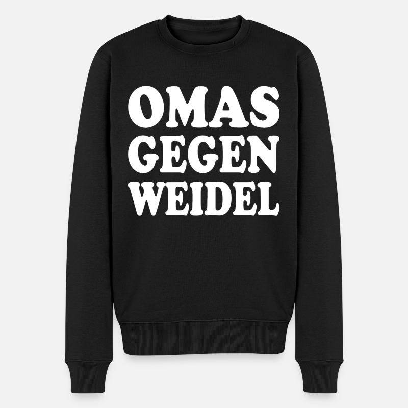 omas gegen weidel - Männer Premium Bio Pullover - Schwarz