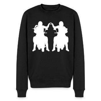 Bikercouple Moto couple Tourer Couple - Pull Premium bio Homme - noir - Devant - Nico (187cm)