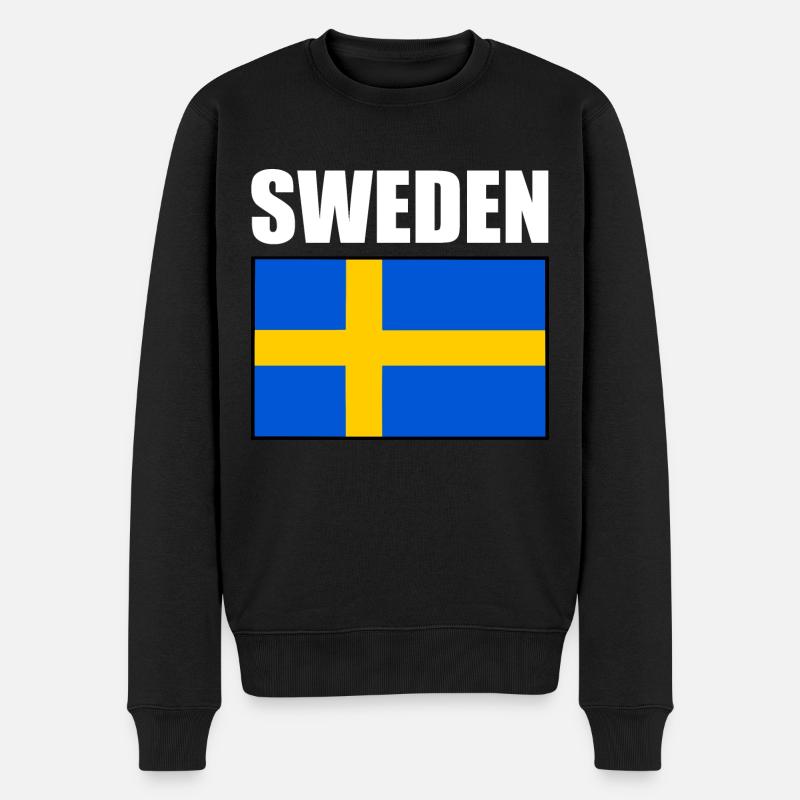 Schweden - Männer Premium Bio Pullover - Schwarz