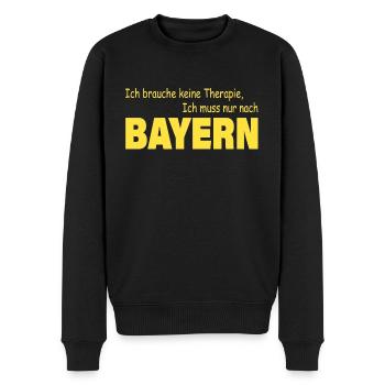 Therapie BAYERN - Männer Premium Bio Pullover - Schwarz - Vorne - Nico (187cm)