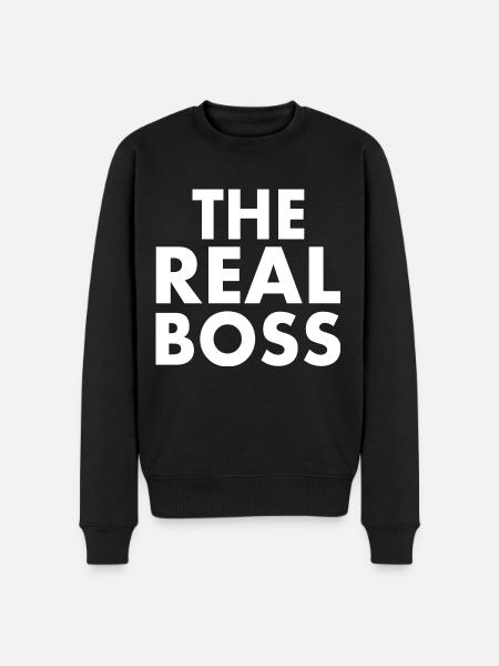 The real boss - Men's Premium Organic Jumper - black