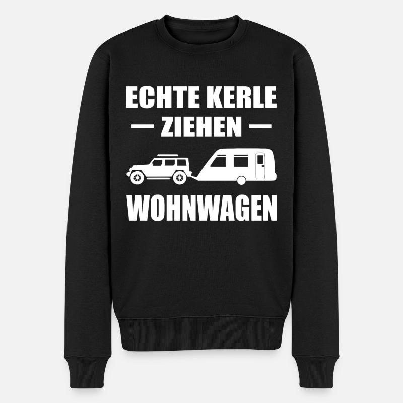 Camping - Männer Premium Bio Pullover - Schwarz