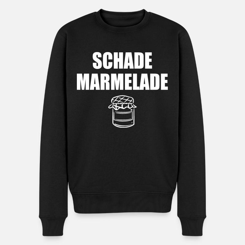 Schade Marmelade - Männer Premium Bio Pullover - Schwarz