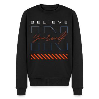 Croyez en vous - Pull Premium bio Homme - noir - Devant - Nico (187cm)