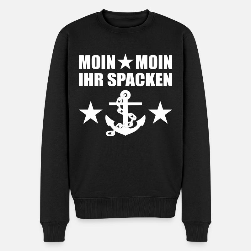 Moin - Männer Premium Bio Pullover - Schwarz